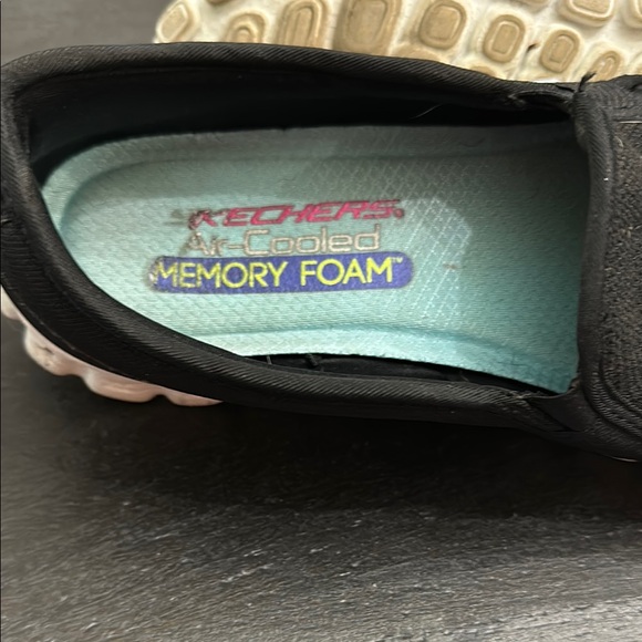 Skechers Black and White Mesh Slip-Ons - Picture 6 of 6